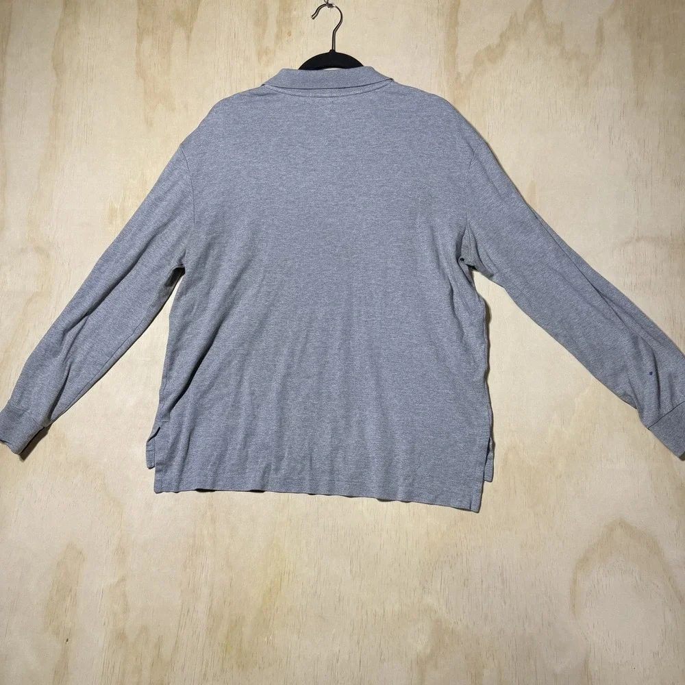 Polo Ralph Lauren Pima Soft Touch Polo Shirt Men's L Gray Long Sleeve Cotton